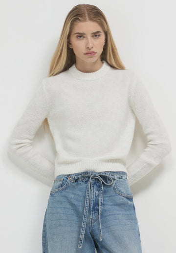 BASICA - Maglione - bianco lana