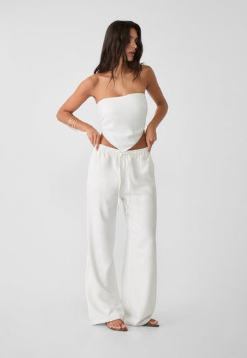 LONG FLOWING RUSTIC - Pantaloni - off white