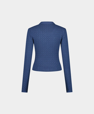Vintage Indigo Ada Knit Longsleeve Polo