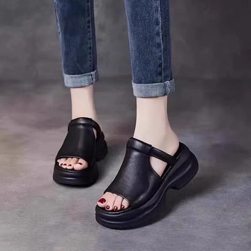 Emma Leather Orthopedic Sandals – Women’s Cushioned Rubber Sole