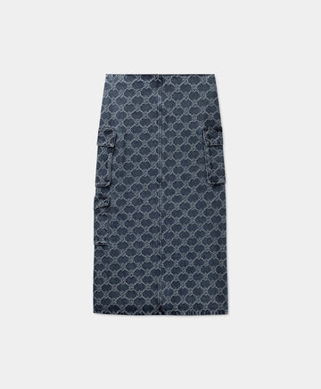 Blue Zora Denim Cargo Skirt