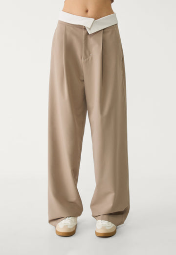 Pantaloni - mottled light brown